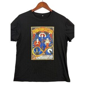 Hocus Pocus Sanderson Sisters Black Graphic T Shirt Halloween Womens L
